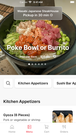 Wasabi Japanese Steakhouse NY iPhone screenshot 2 - Food & Drink app
