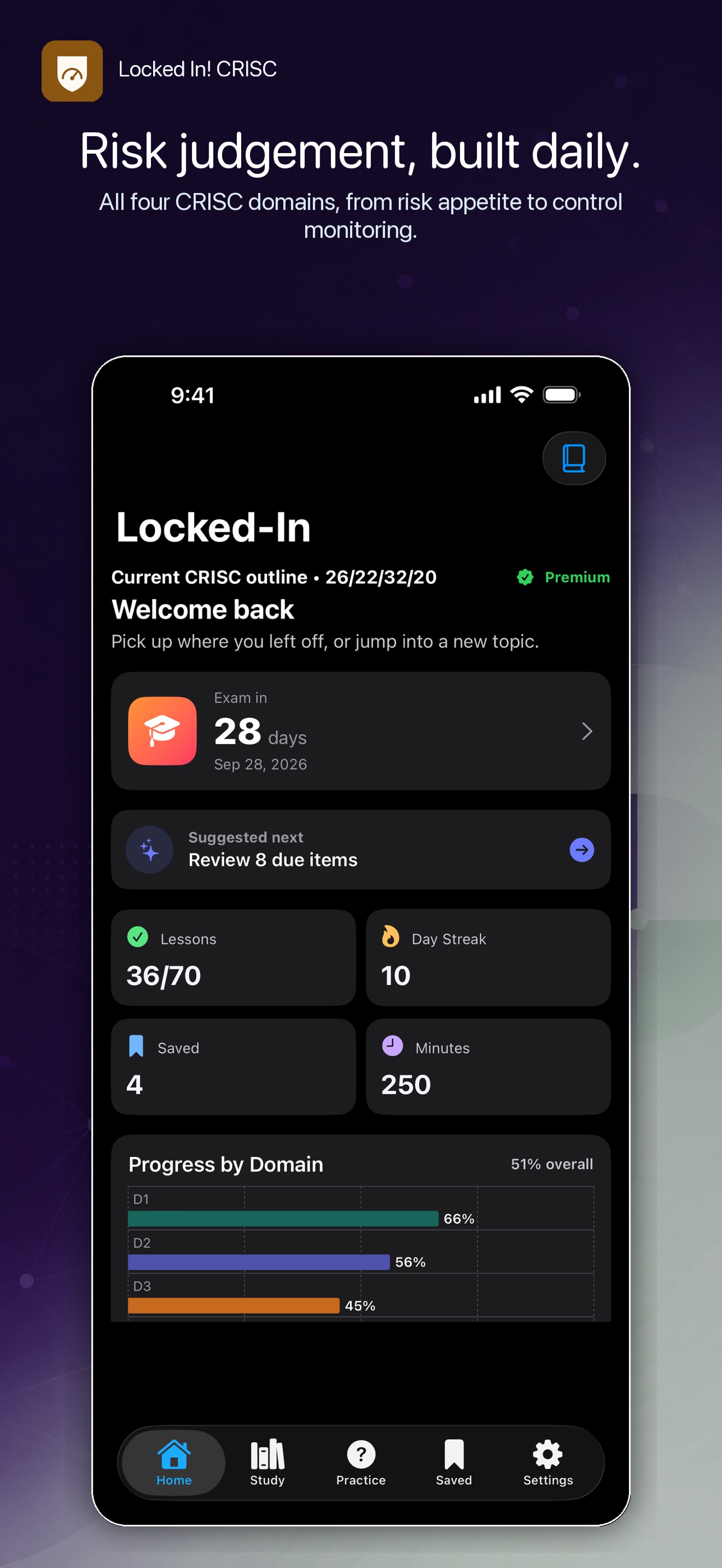 Screenshot 1 of Locked In: Prep for CRISC