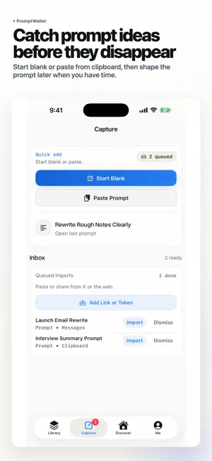 PromptWallet AI Prompt Library screenshot 1