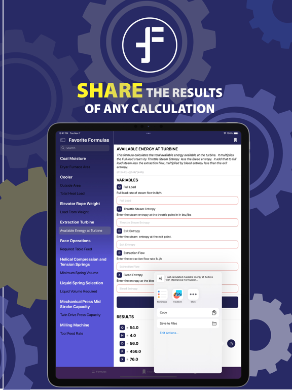 Mechanical Engineer iPad screenshot 6 - Productivity app