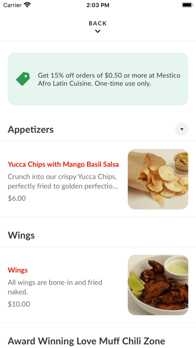 App screenshot