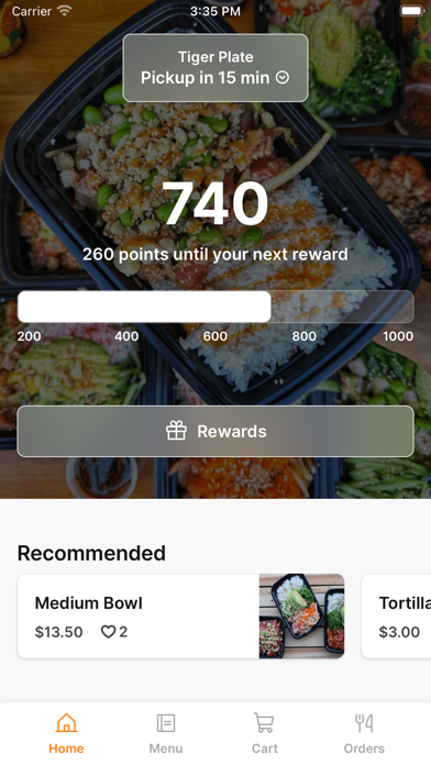 Tiger Plate iPhone screenshot 1 - Food & Drink app