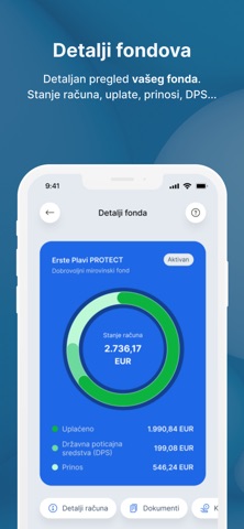 Erste Plavi mirovinski fondovi screenshot