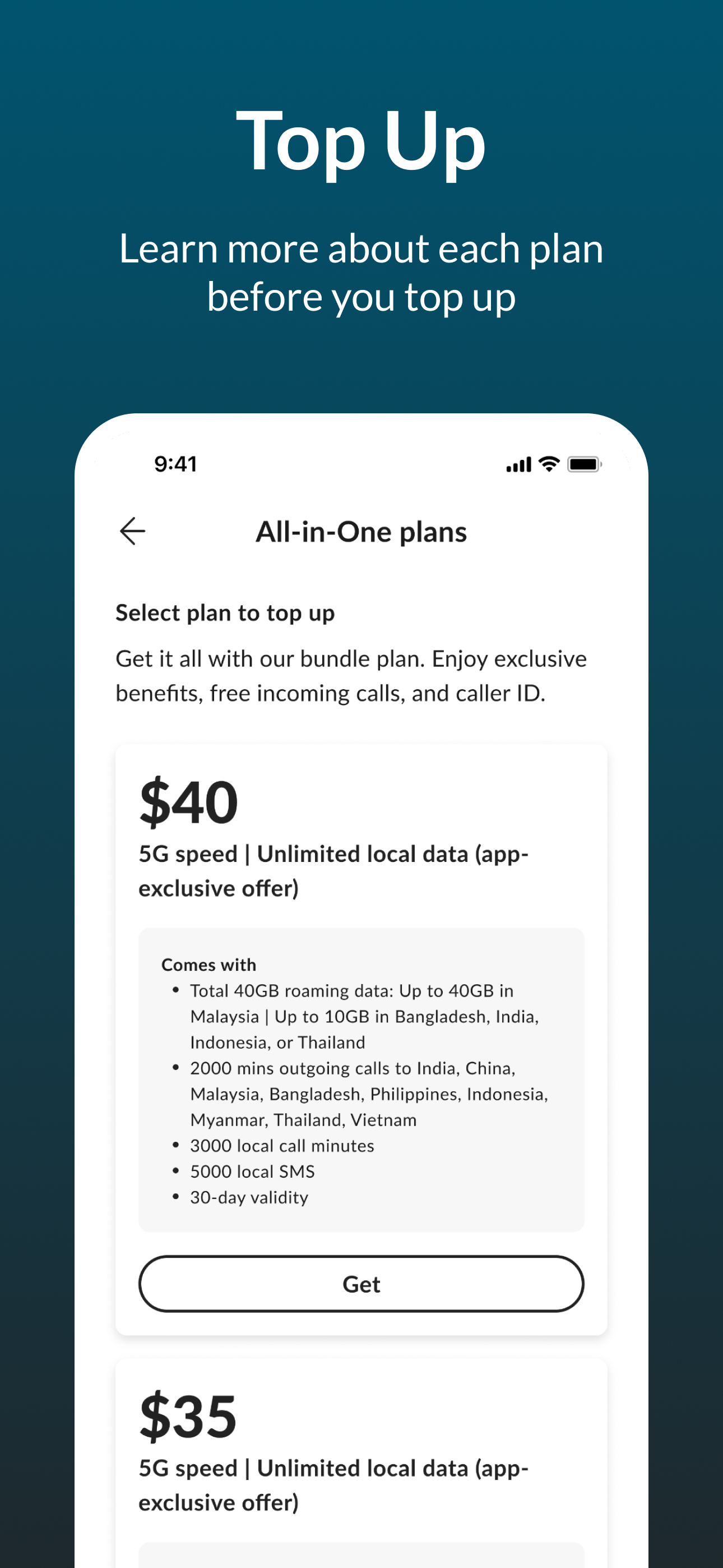 Singtel Prepaid hi!App screenshot 3