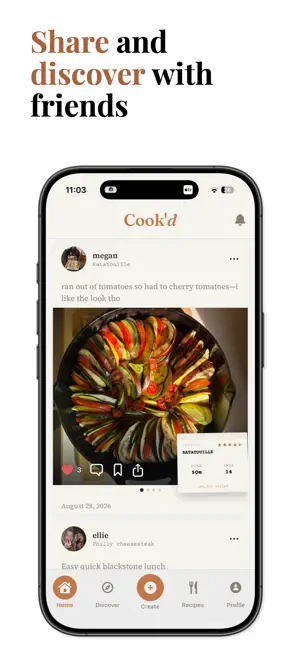 Cook'd: Your Social Cookbook screenshot 1