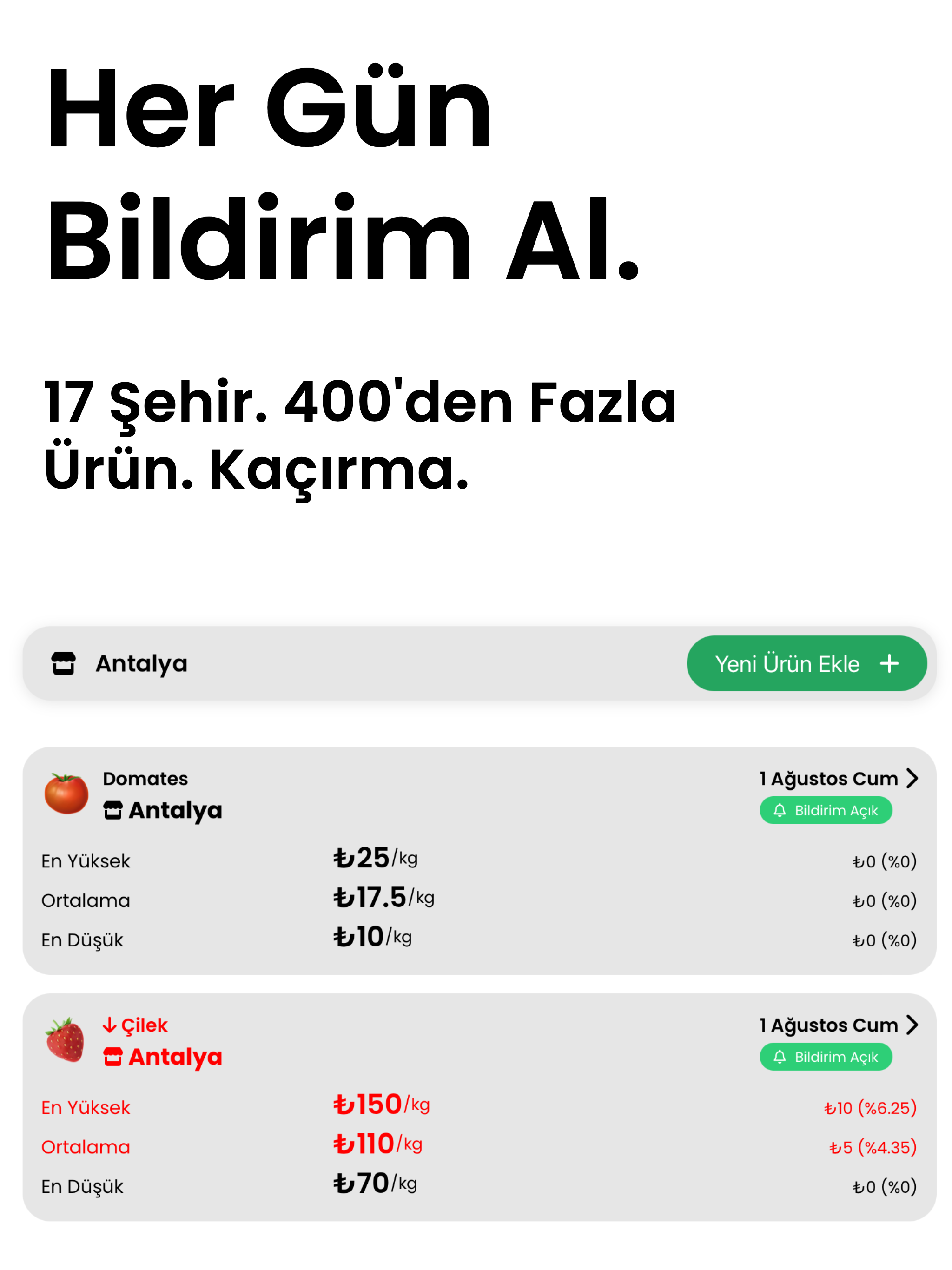 Mila Agro: Hal Fiyatları screenshot 9