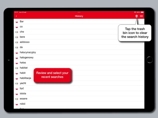 Hoepli Polish Dictionary iPad screenshot
