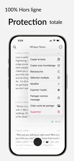 Capture d'écran de Whisper Notes: Parole En Texte sur iPhone 2