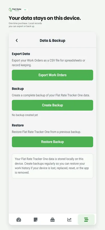 Flat Rate Tracker One screenshot 2 of 6