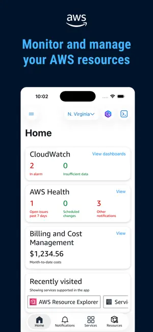 AWS Console screenshot 1