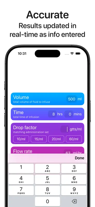 Drip Rate: IV Drip Rate Calc screenshot 2 of 3