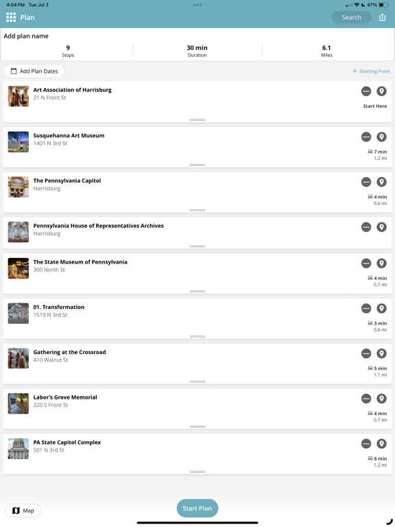 Harrisburg Arts District iPad screenshot 9 - Travel app