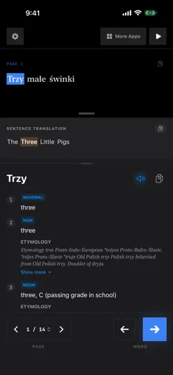 Capture d'écran de The Three Little Pigs Polish sur iPhone 4