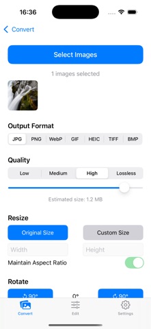 Image Converter - PNG&PDF&JPEG iPhone screenshot