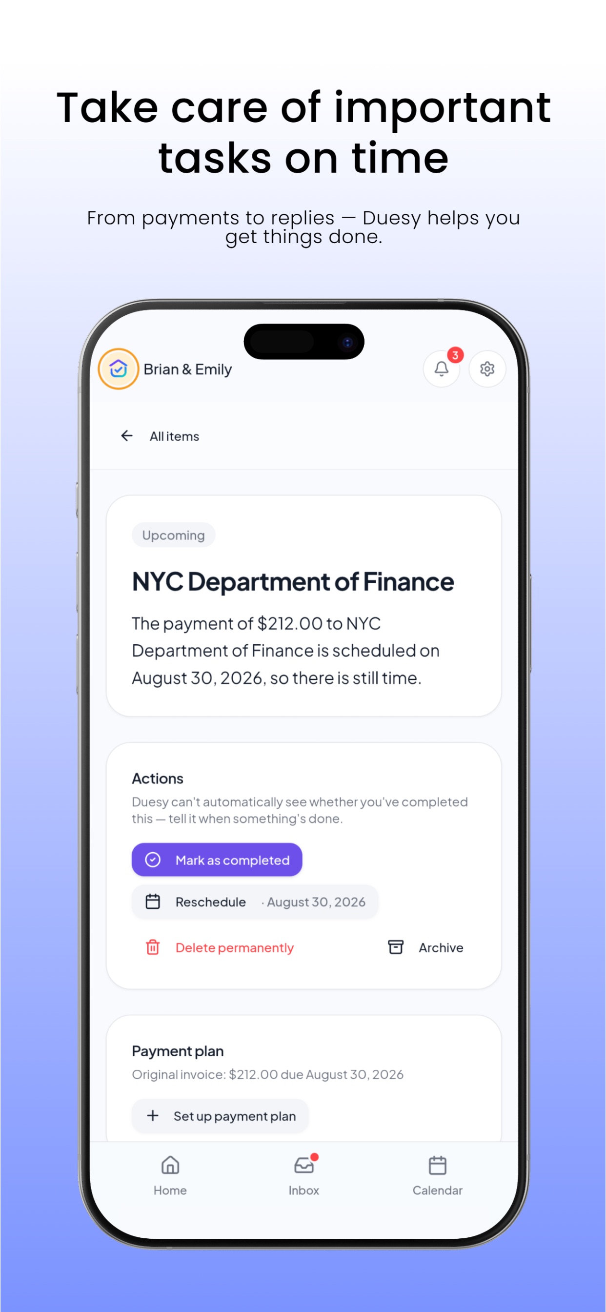 Screenshot 3 of Duesy: AI Life Admin