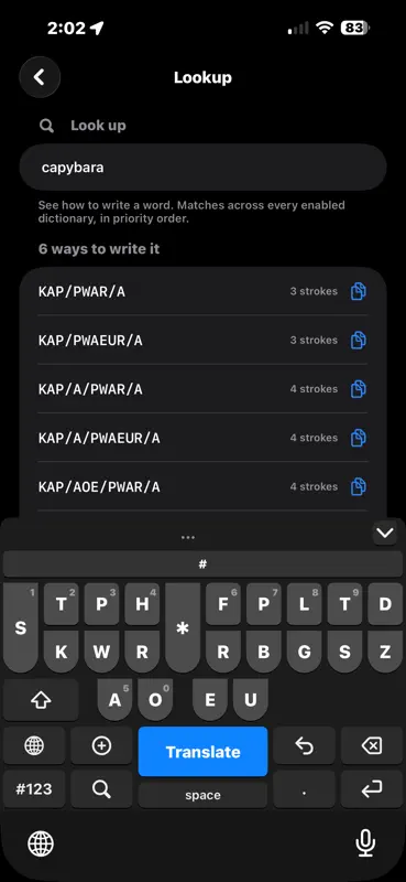 Steno Keyboard Pocket screenshot 6 of 9