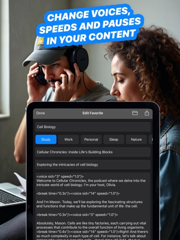 FreeTTS - Text to Speech, AI iPad screenshot