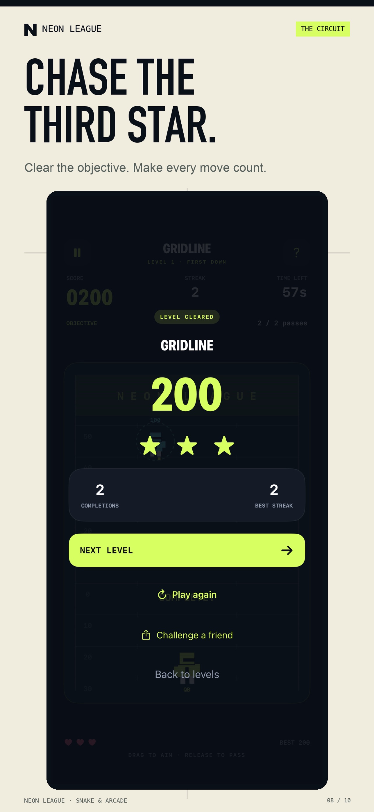 Screenshot 8 of Neon League: Snake & Arcade