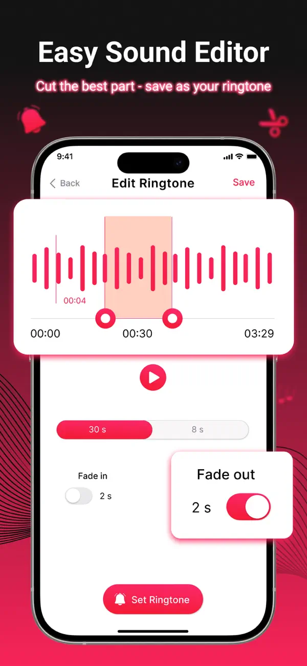 Screenshot #3 pour Clip Ringtones