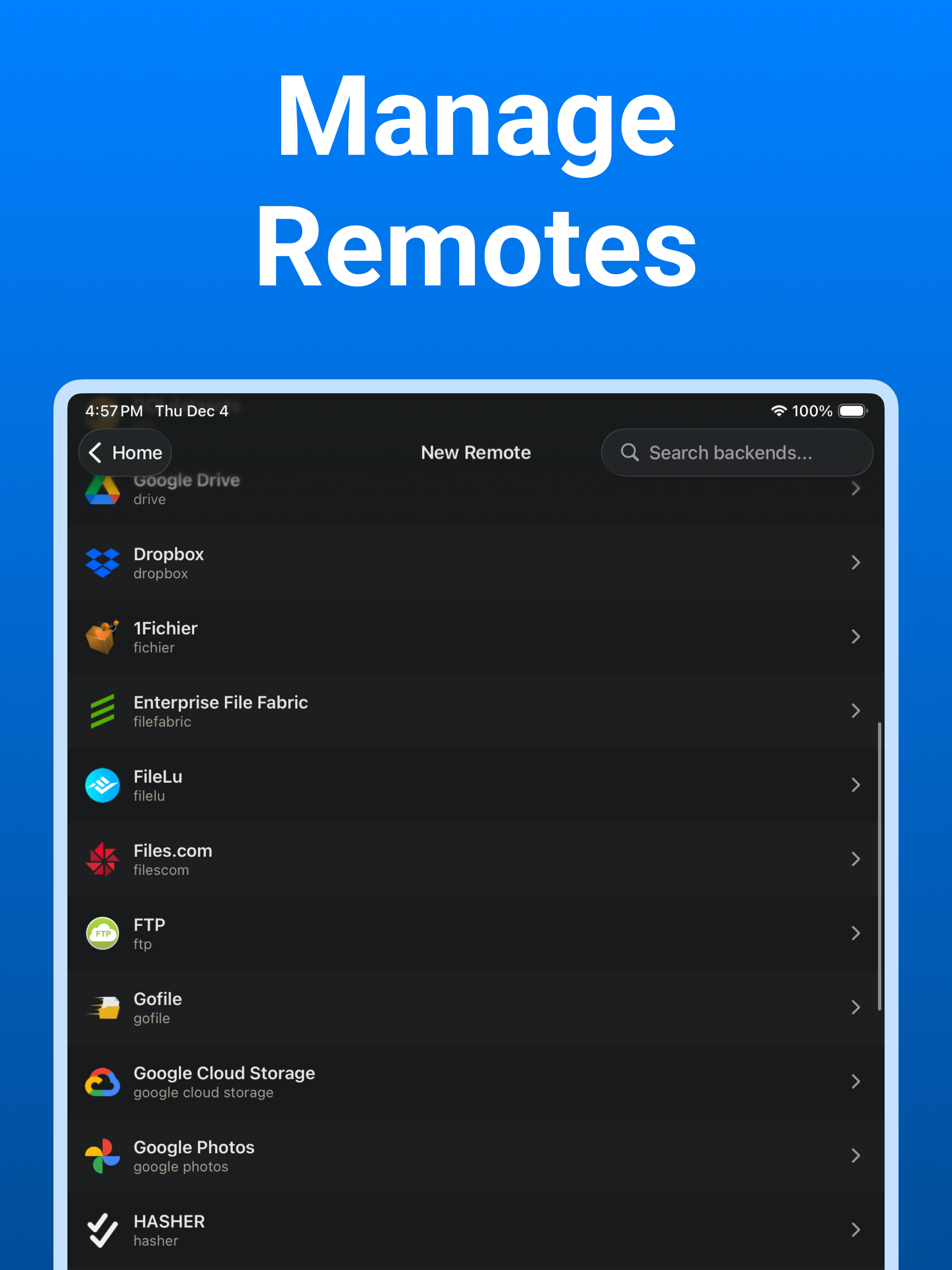 Rclone UI