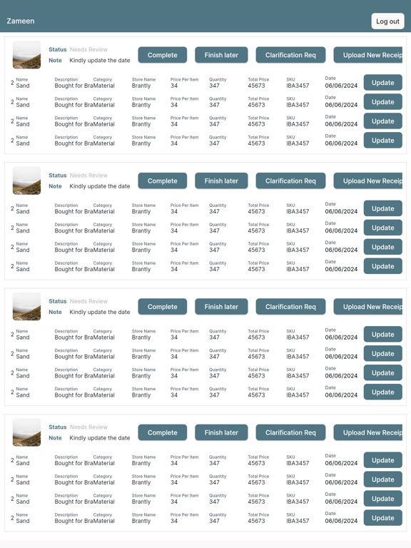BuildNTrack iPad screenshot