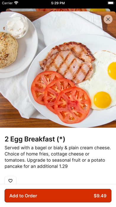 New York Bagels 'N Bialy's iPhone screenshot 3 - Food & Drink app