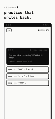 Terms: Learn Terminal Commands iPhone screenshot