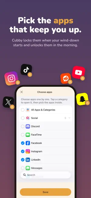 Cubby: Bedtime App Blocker screenshot 2
