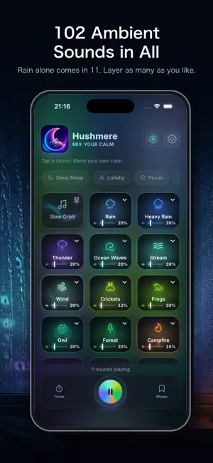 Hushmere: Sleep Sounds Mixer screenshot 3