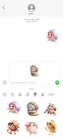 吹哨蛤蜊贴纸 screenshot