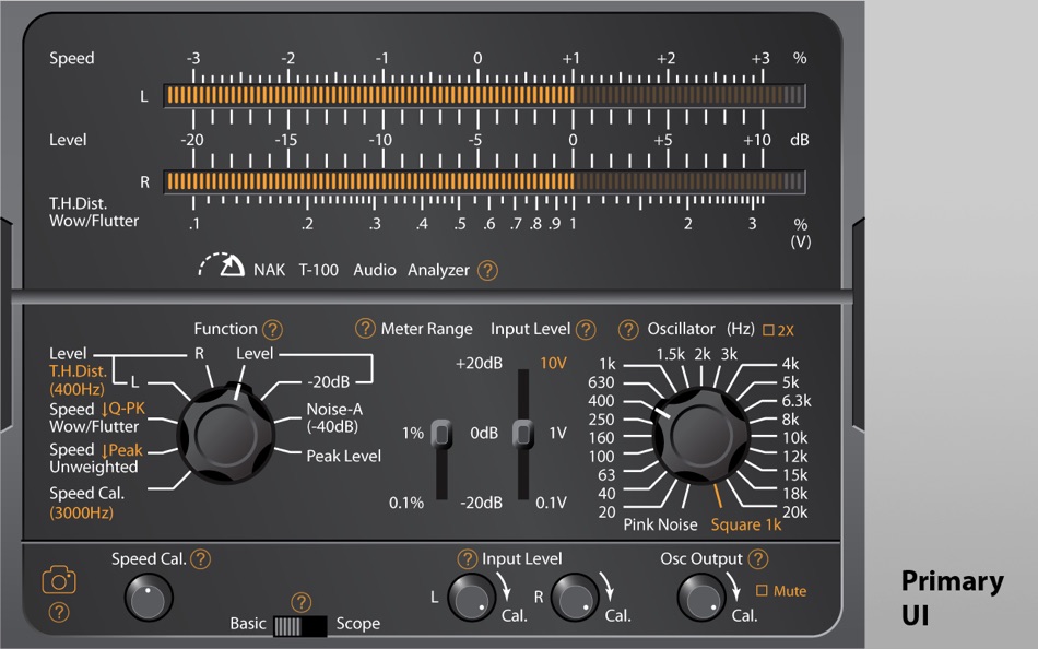 #1. NAK T-100 Audio Analyzer (macOS) 由: Chen Wang