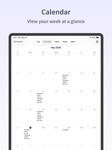 Daily Time Planner MyDailyTime iPad screenshot