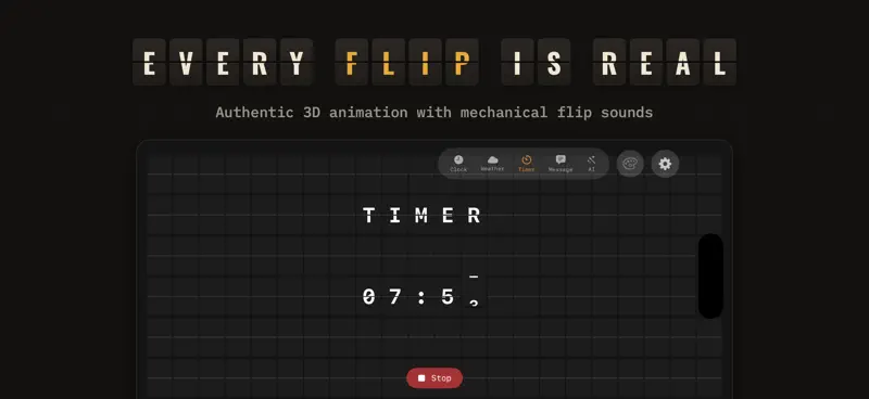 AeroFlap Split-Flap Clock AI+ screenshot 10 of 10