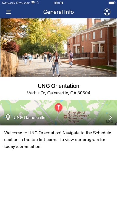 UNG Orientation Screenshot