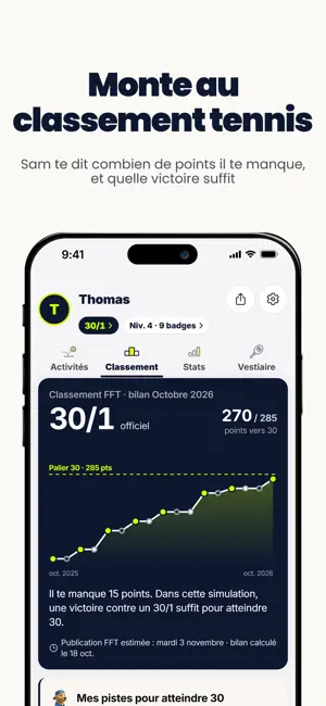 Sam Tennis: Classement & Stats screenshot 3