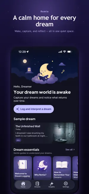 Remia: AI Dream Journal screenshot 1