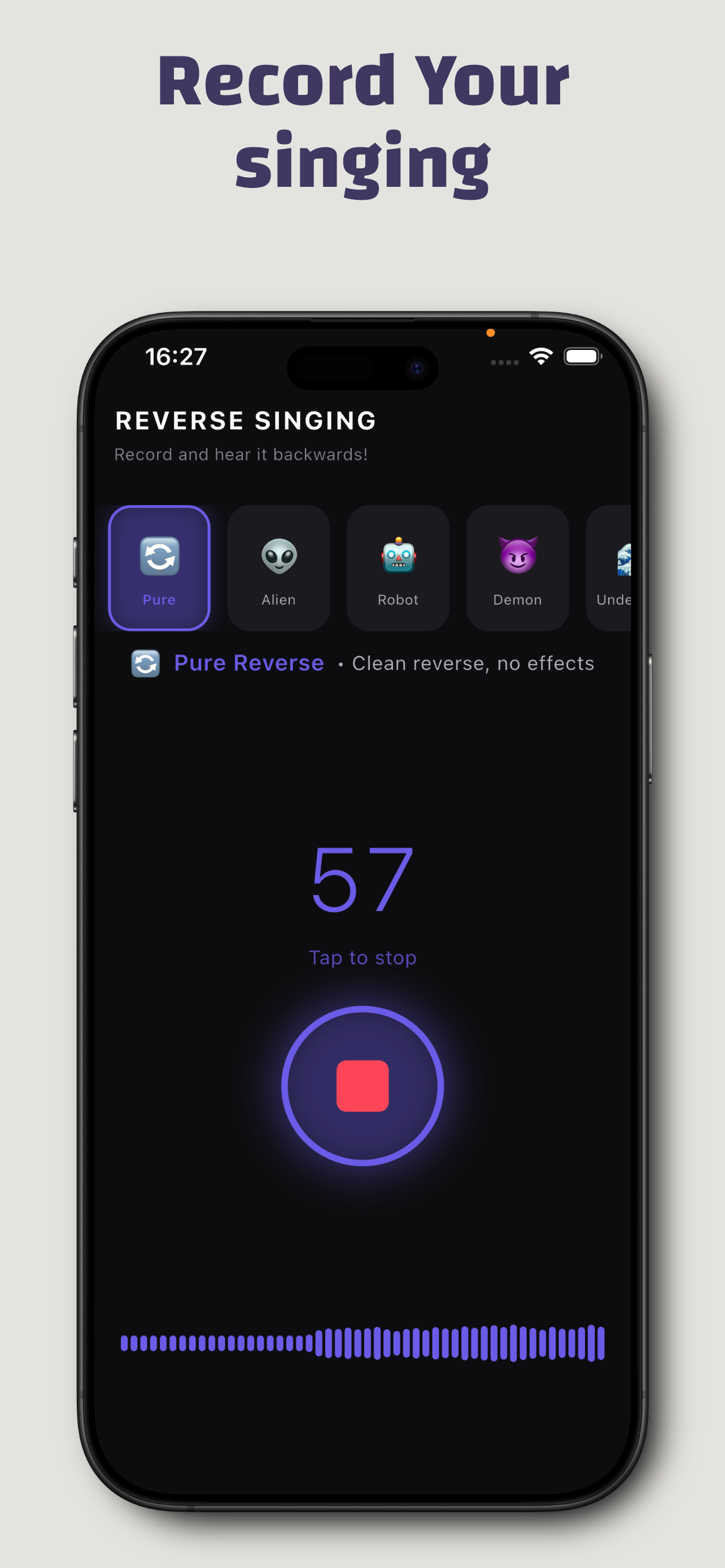 Reverse Singing - Fliplay screenshot 2