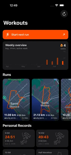Fitness GPX screenshot 1