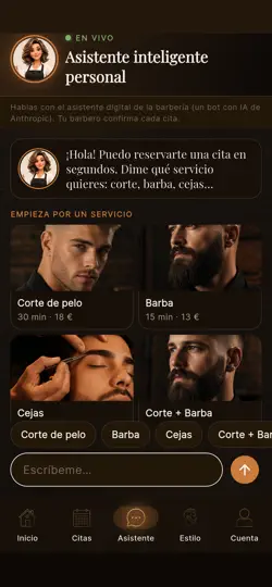 Captura de pantalla de BarberKit Club en iPhone 4