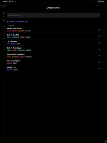 My Gym Tracker: Workout Log iPad screenshot