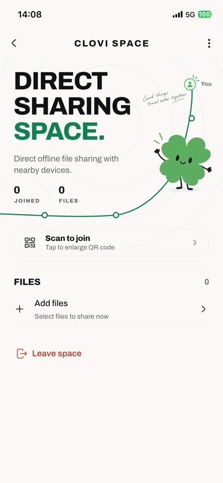 Clovi - Nearby file sharing screenshot 2