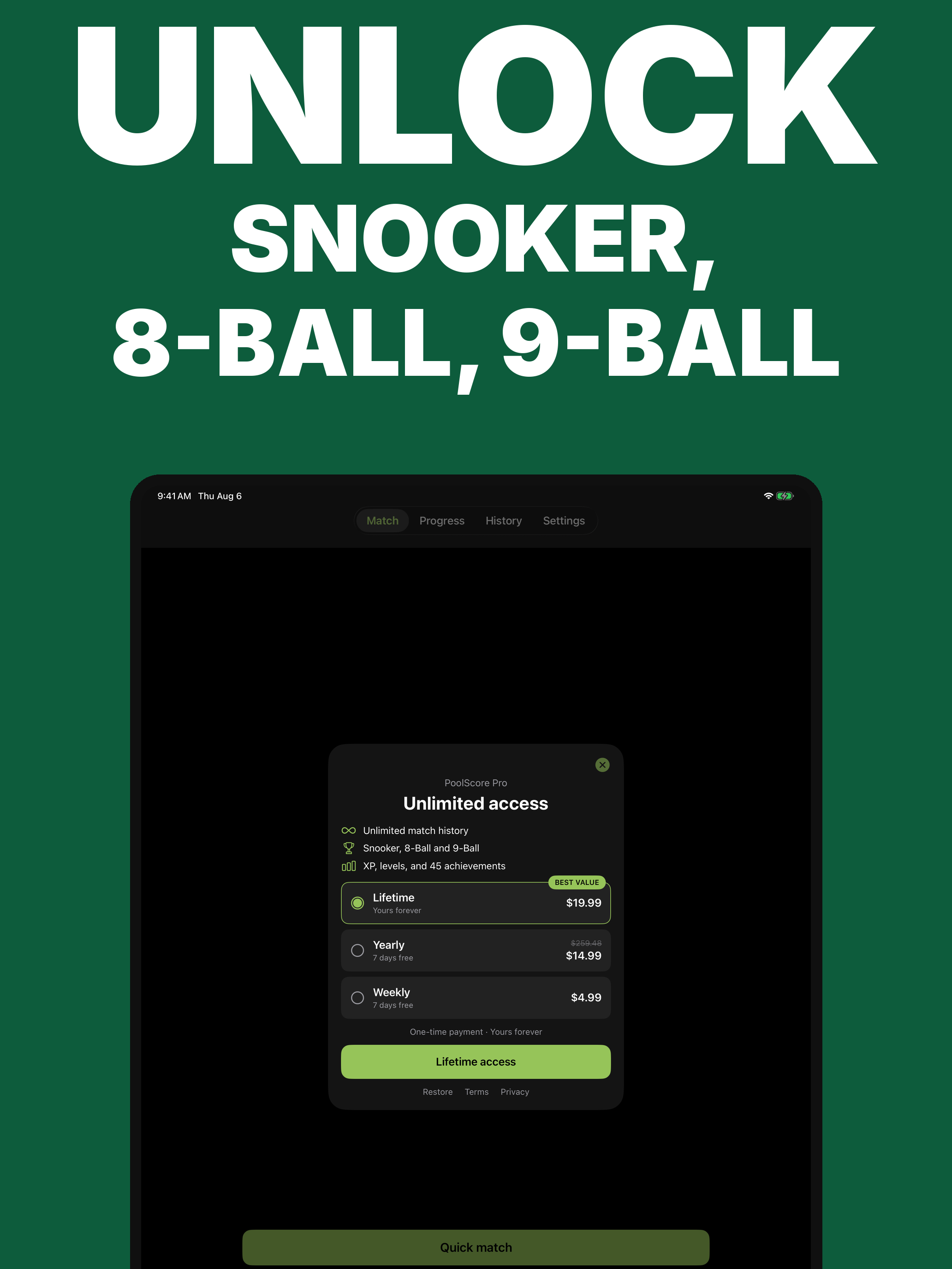 PoolScore: Snooker Scoreboard screenshot 8