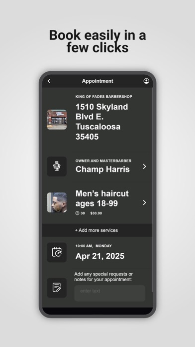 King of Fades Barbershop Screenshot