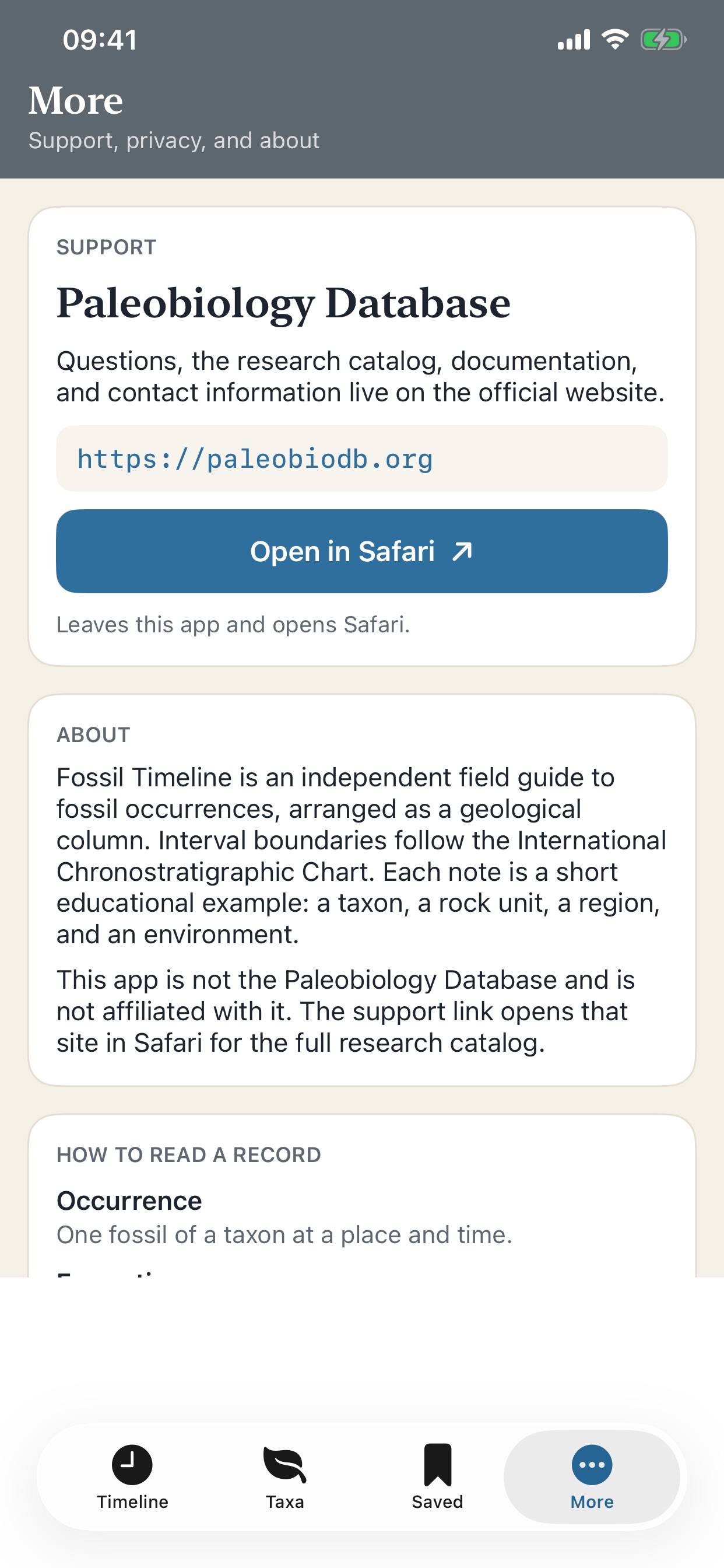 Screenshot 4 of FossilTimeline