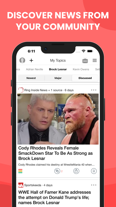 WWE Unofficial News & Videos Screenshot