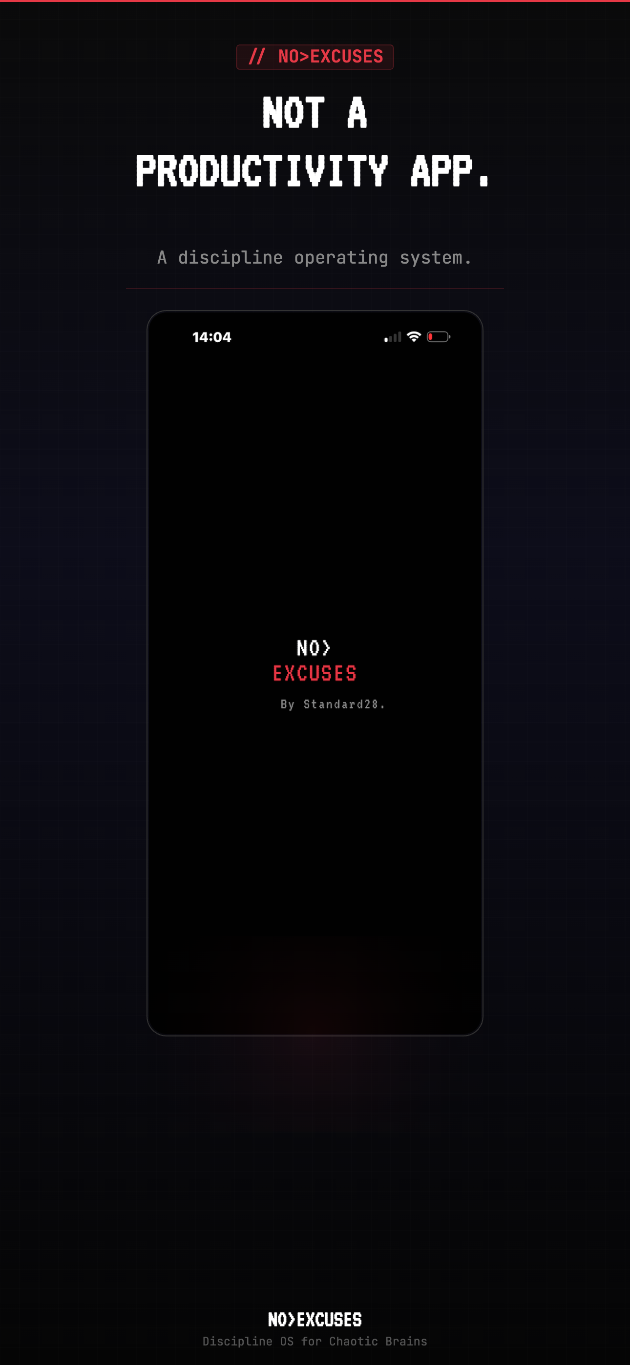 NO>EXCUSES