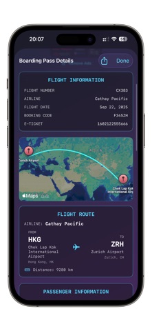 Boarding Pass Decoder iPhone screenshot