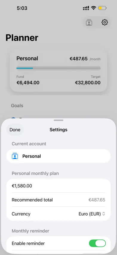 Savings Fund screenshot 2