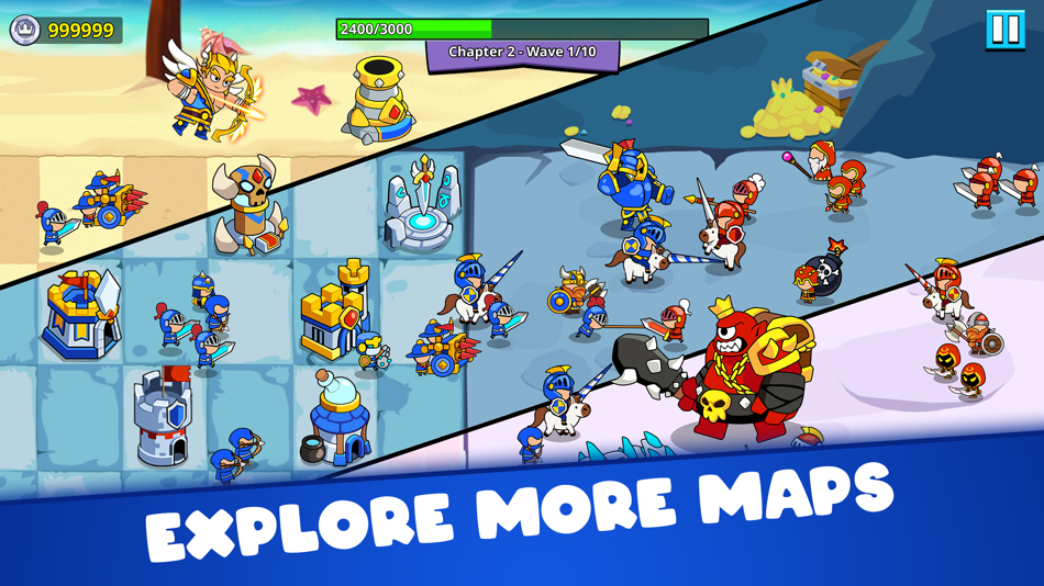 #3. Save The Kingdom: Merge Towers (iOS) Podle: Unimob