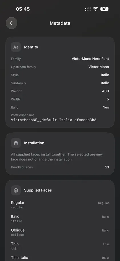 Screenshot 5 von 5 zu Nerd Fonts Installer